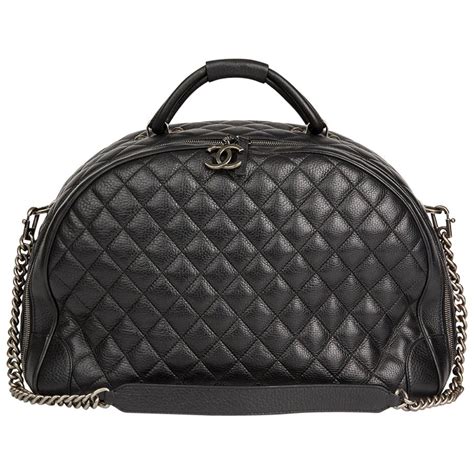 chanel large round trip bowling bag|chanel vintage bowler bag.